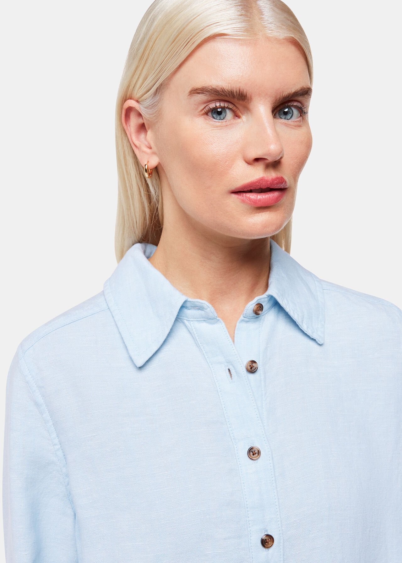 Petite Linen Relaxed Fit Shirt