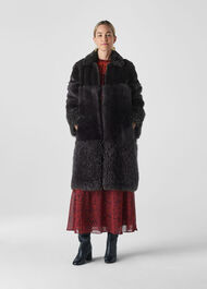 Cosma Shearling Coat Grey