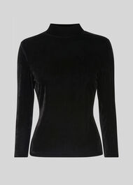 Turtle Neck Velvet Top