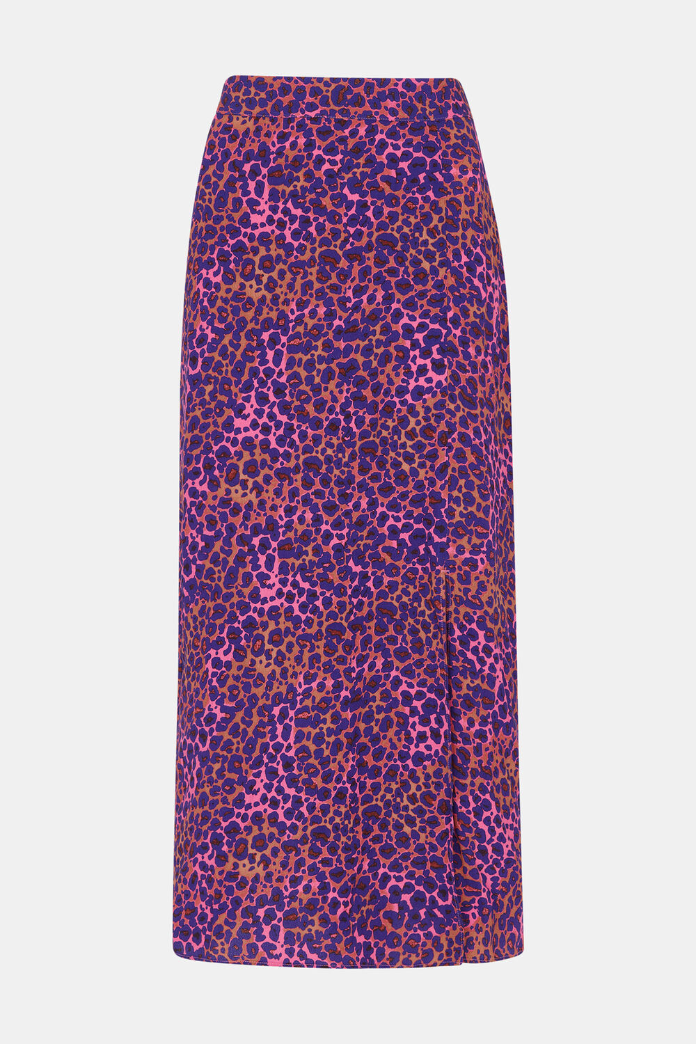 Mottled Leopard Midi Skirt