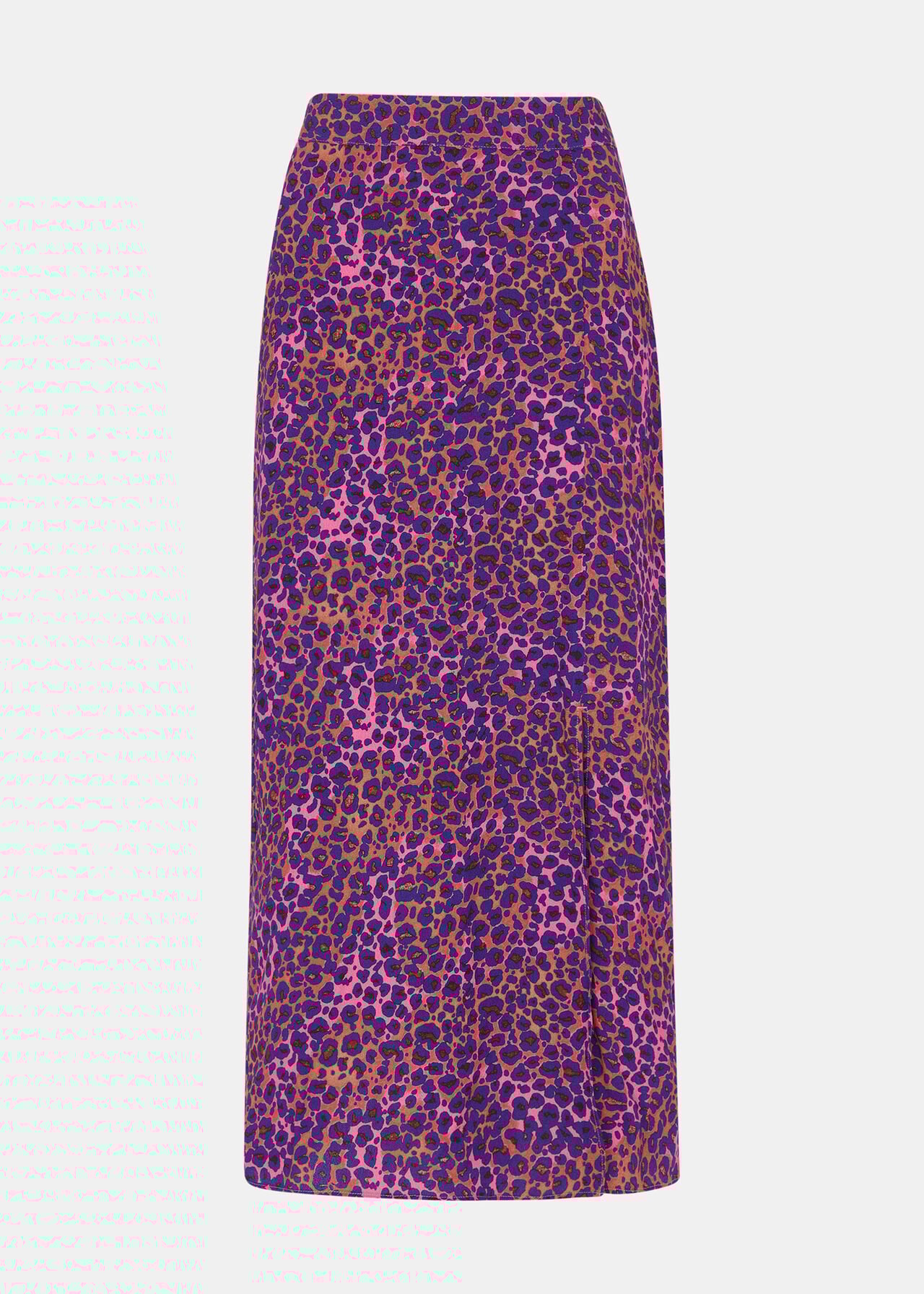 Mottled Leopard Midi Skirt