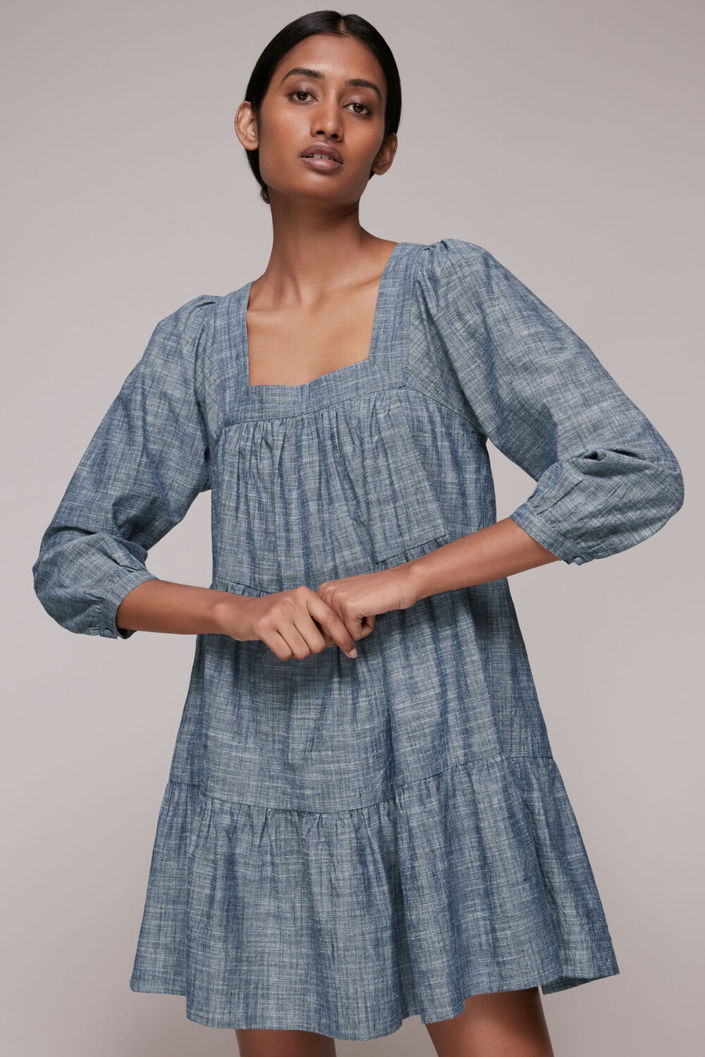 Tilly Chambray Trapeze Dress