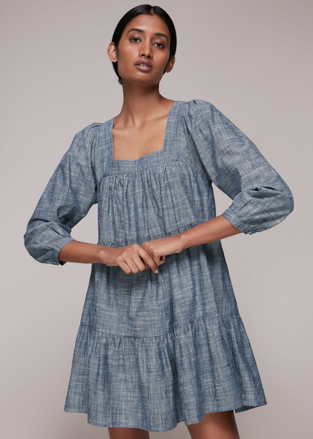 Tilly Chambray Trapeze Dress