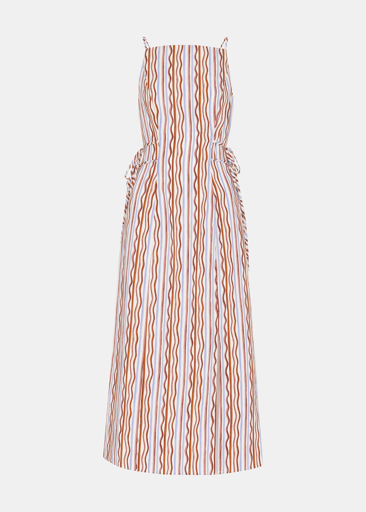 Wiggle Stripe Tie Detail Dress
