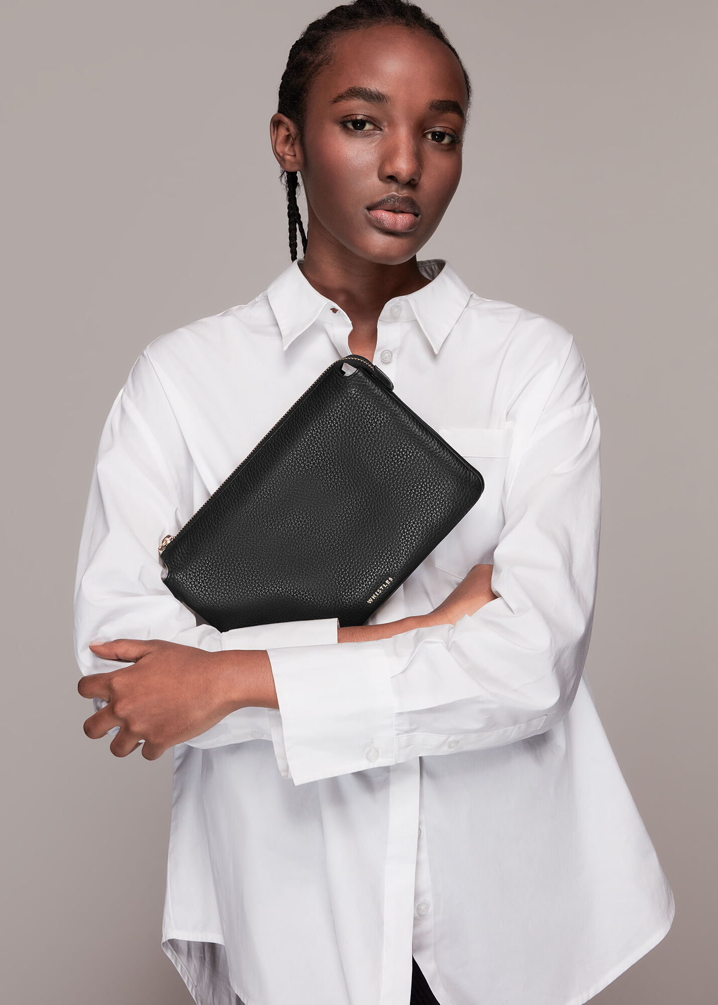 Whistles white clearance clutch bag