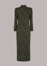 Wild Leopard Jersey Midi Dress