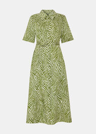 Linear Leaf Midi Dress