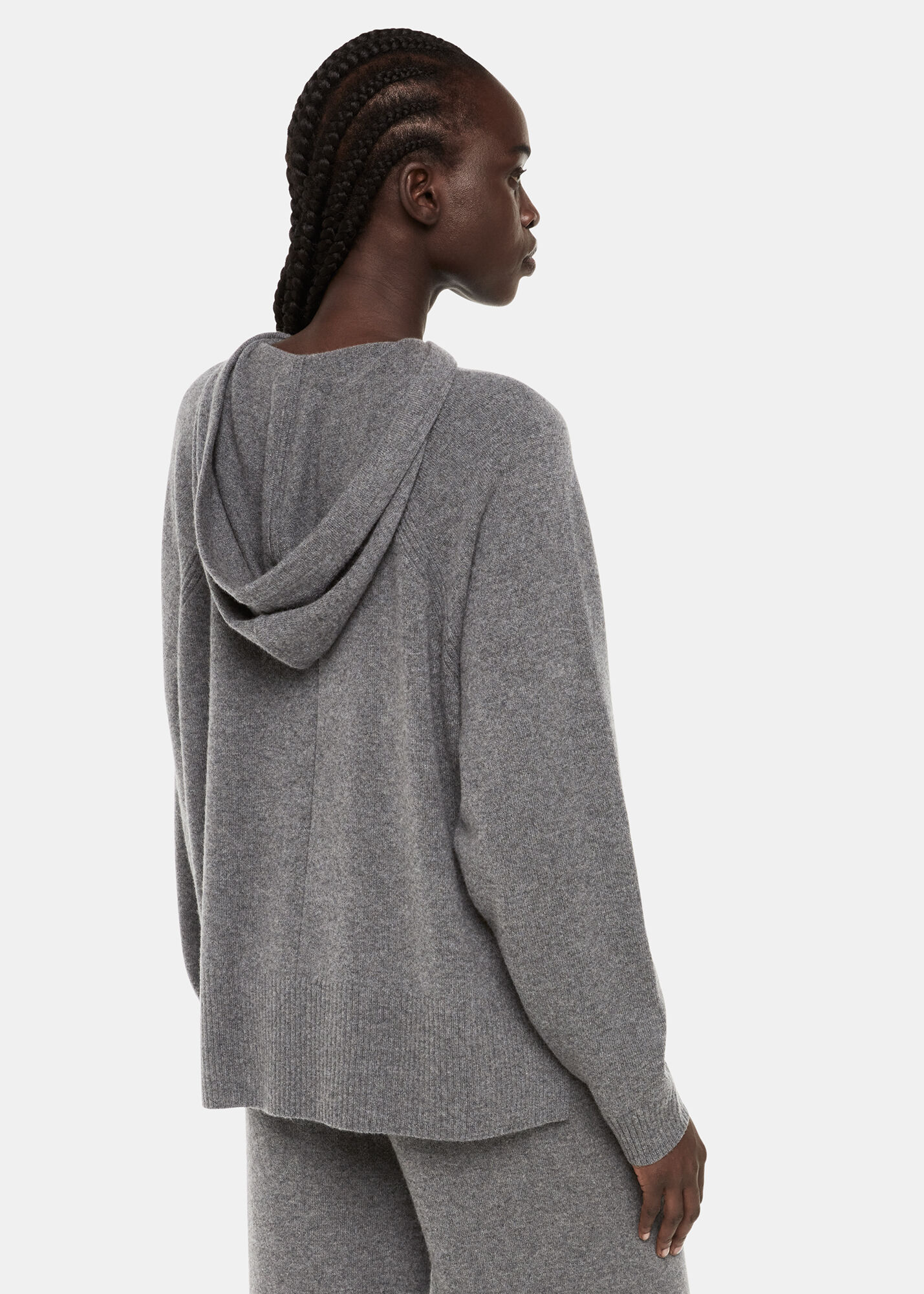 Grey Cashmere Hoodie WHISTLES