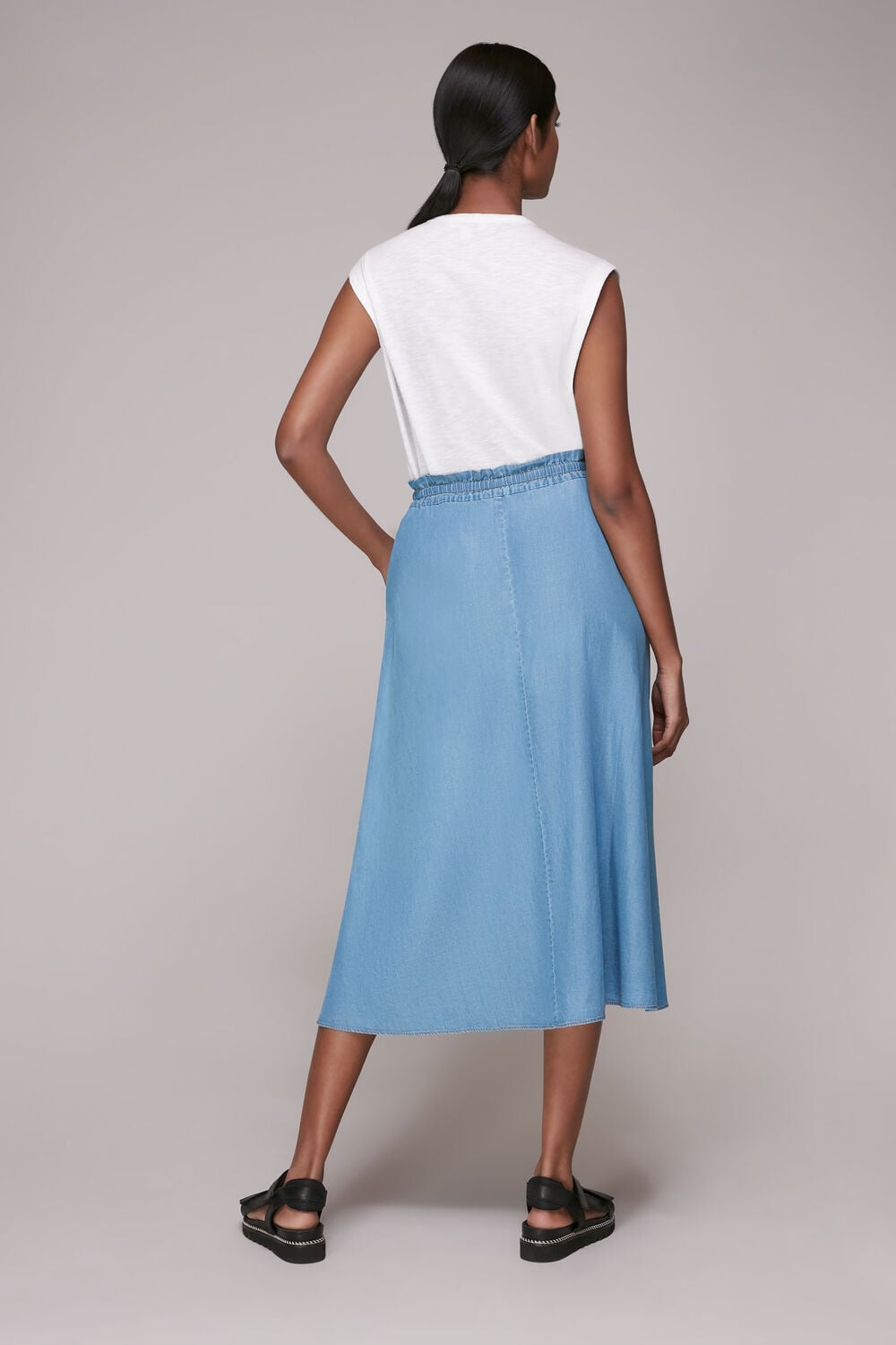 Denim Chambray Skirt