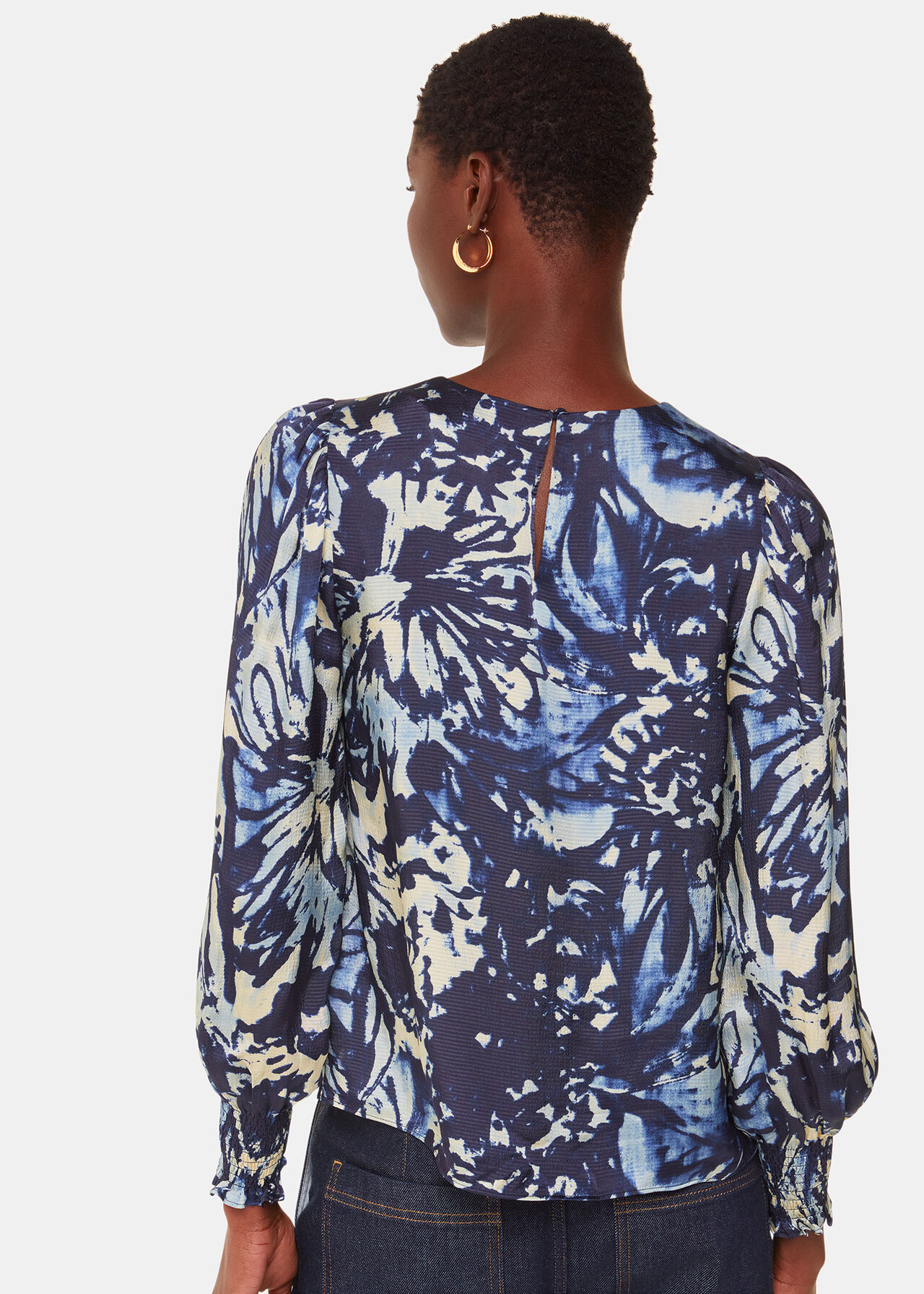 Dazzled Floral Satin Blouse