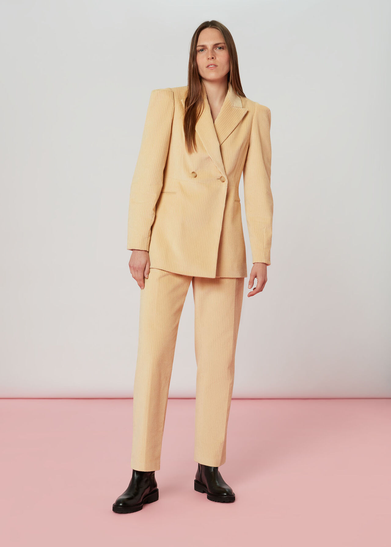 Suki Cord Puff Sleeve Blazer