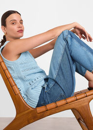 Patchwork Barrel Leg Jean