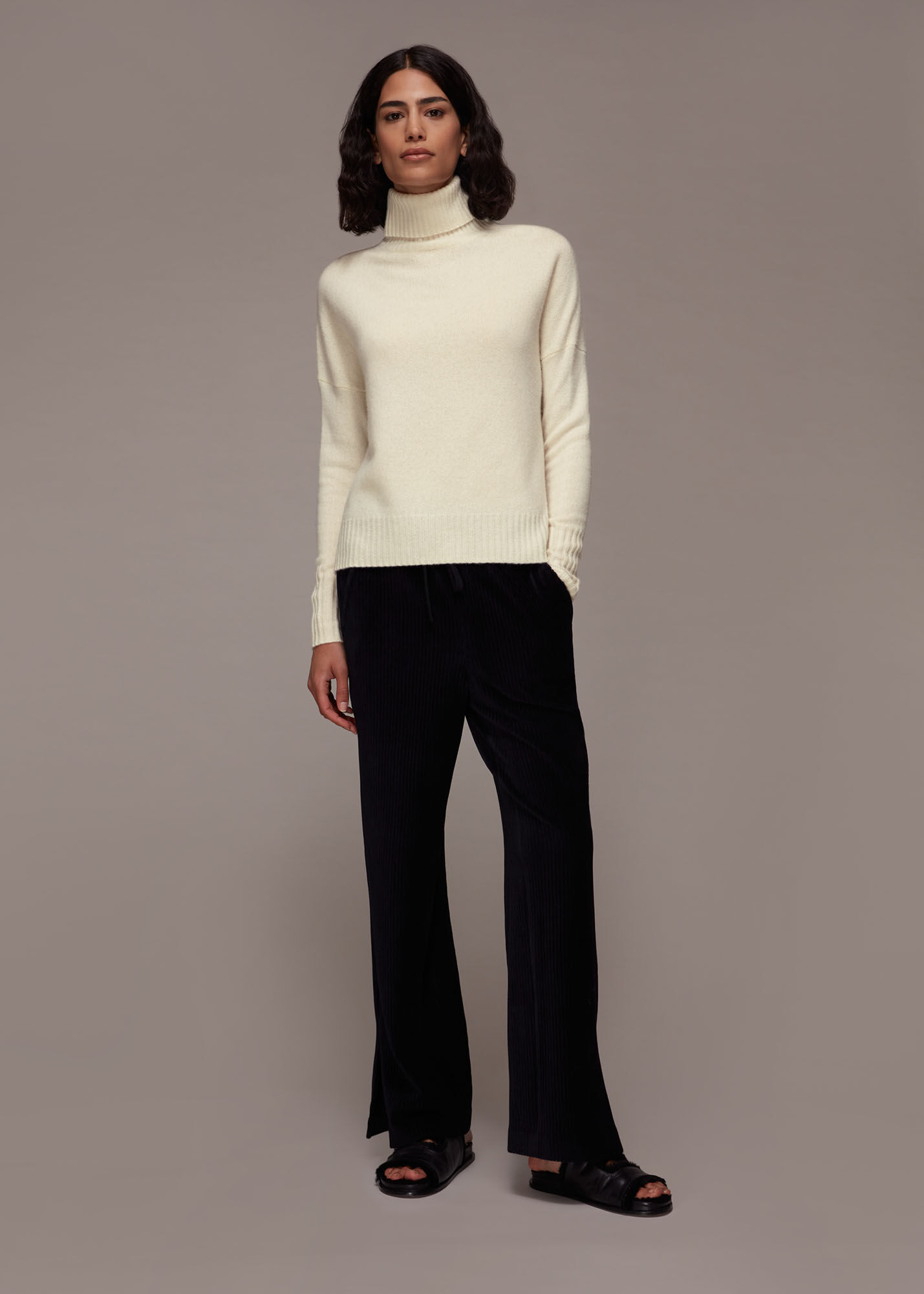 Ivory Roll Neck Wool Knit | WHISTLES