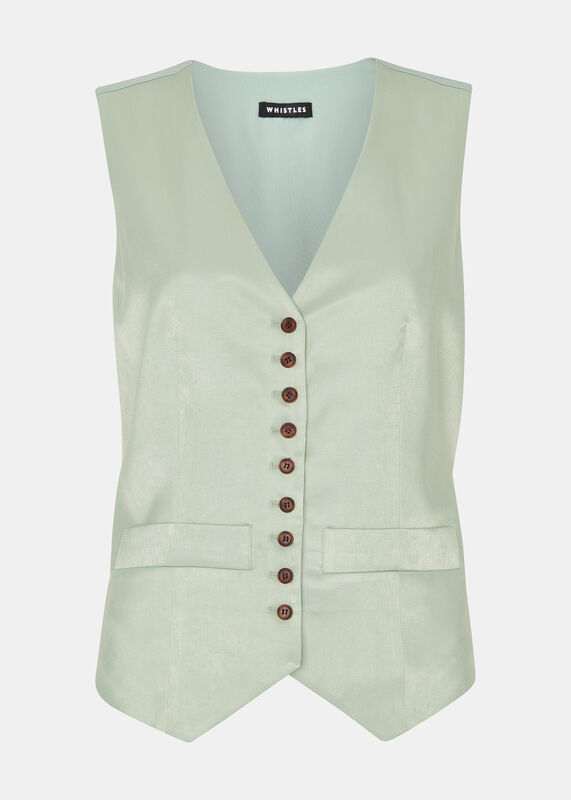 Sage Green Rita Luxe Waistcoat
