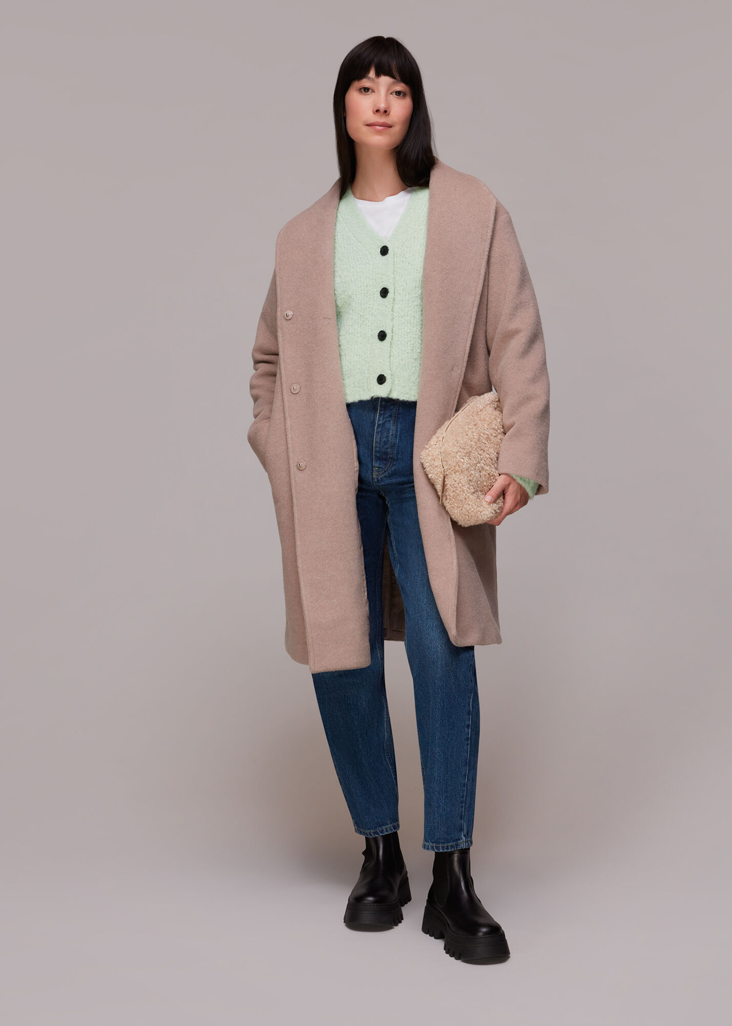 人気ブランドの新作 Cardigan Boucle Cropped Mint Women's | | US Whistles トップス
