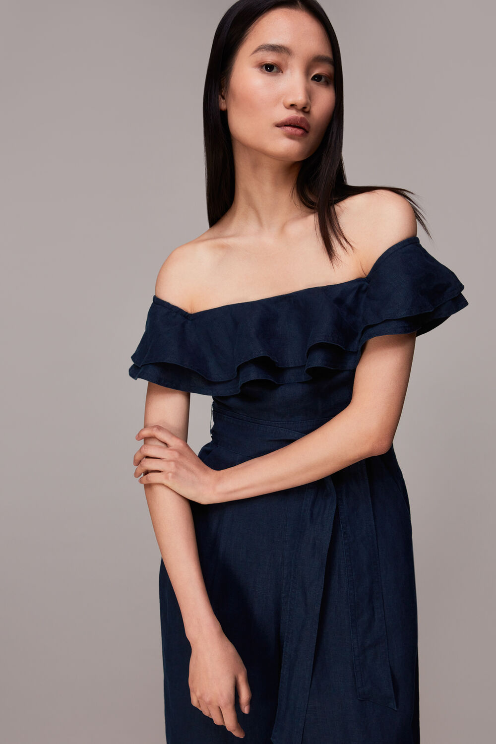 Tabi Linen Bardot Jumpsuit