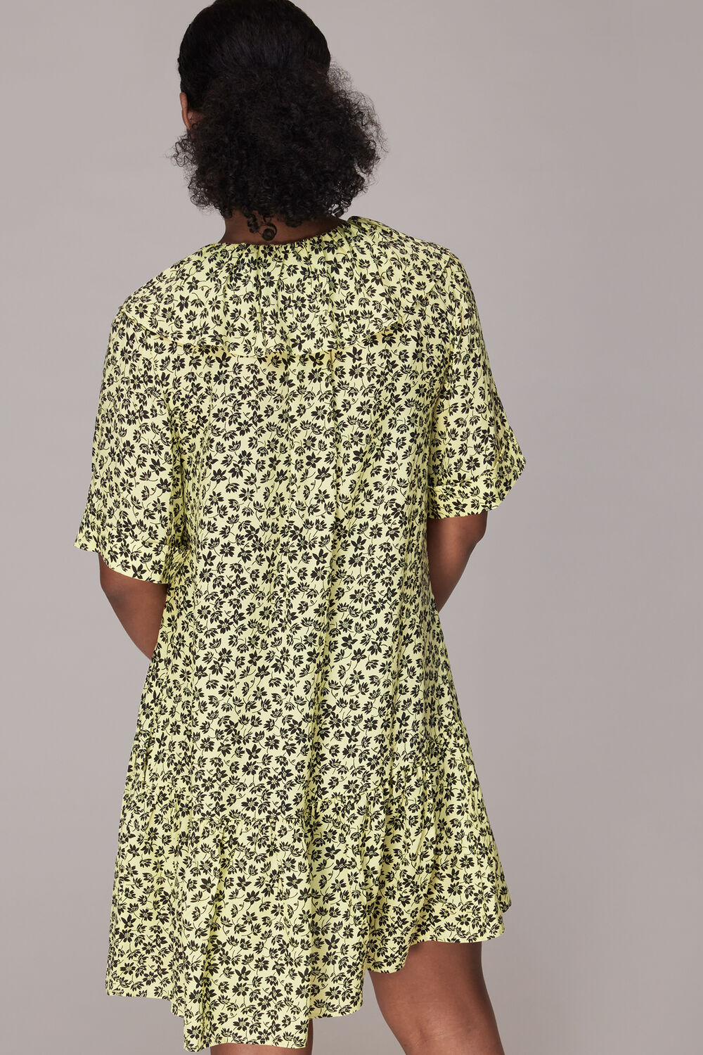 Yellow Buttercup Floral Print Dress