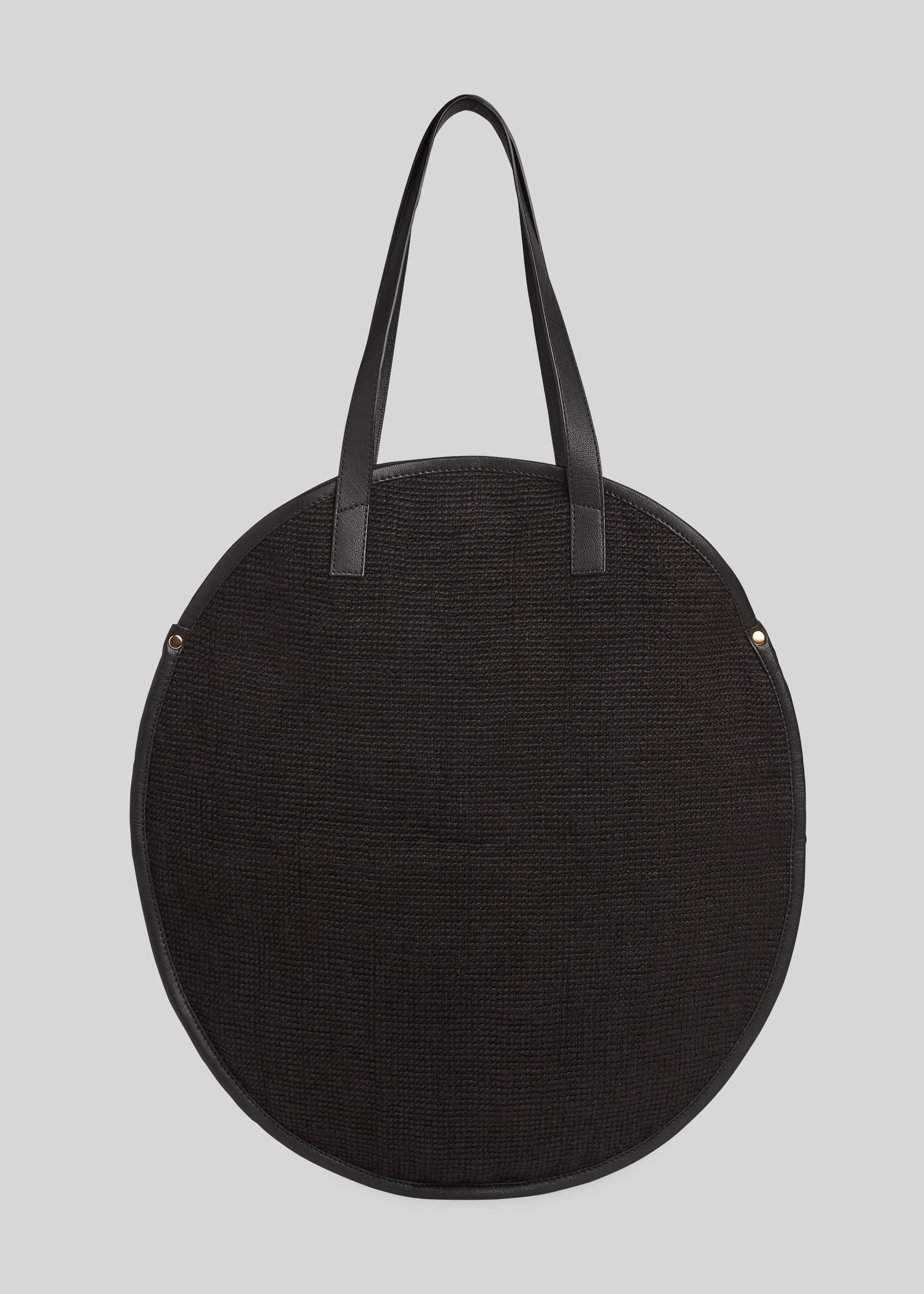 Black Devon Round Jute Bag WHISTLES