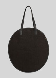 Devon Round Jute Bag Black
