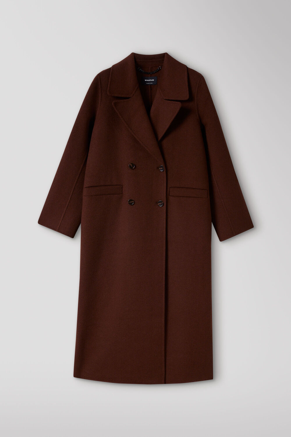 Brown Relaxed Double Faced Coat