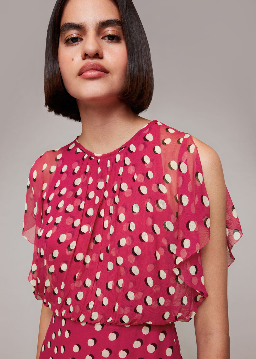 Moon Spot Print Dress