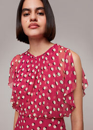 Moon Spot Print Dress