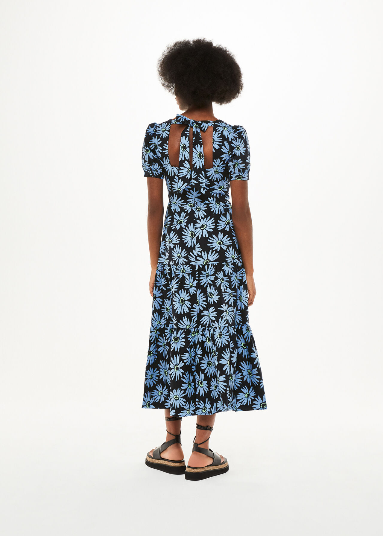Daisy Print Poplin Dress