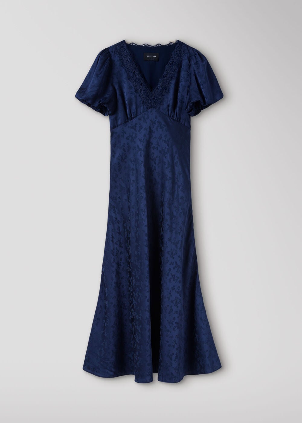 Jacquard V Neck Midi Dress