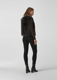Toscana Sheepskin Gilet Dark Grey