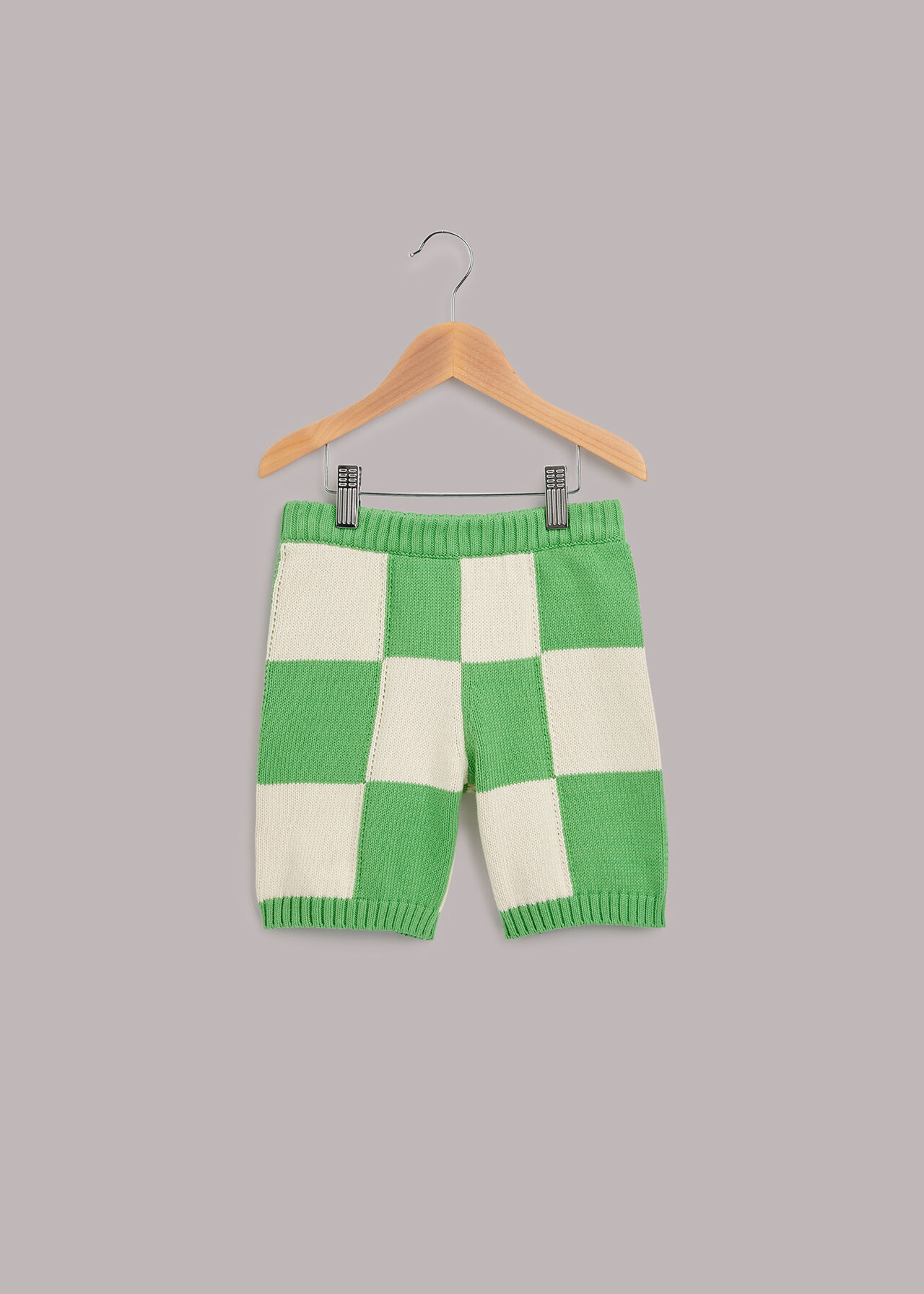 Checkerboard Knit Shorts