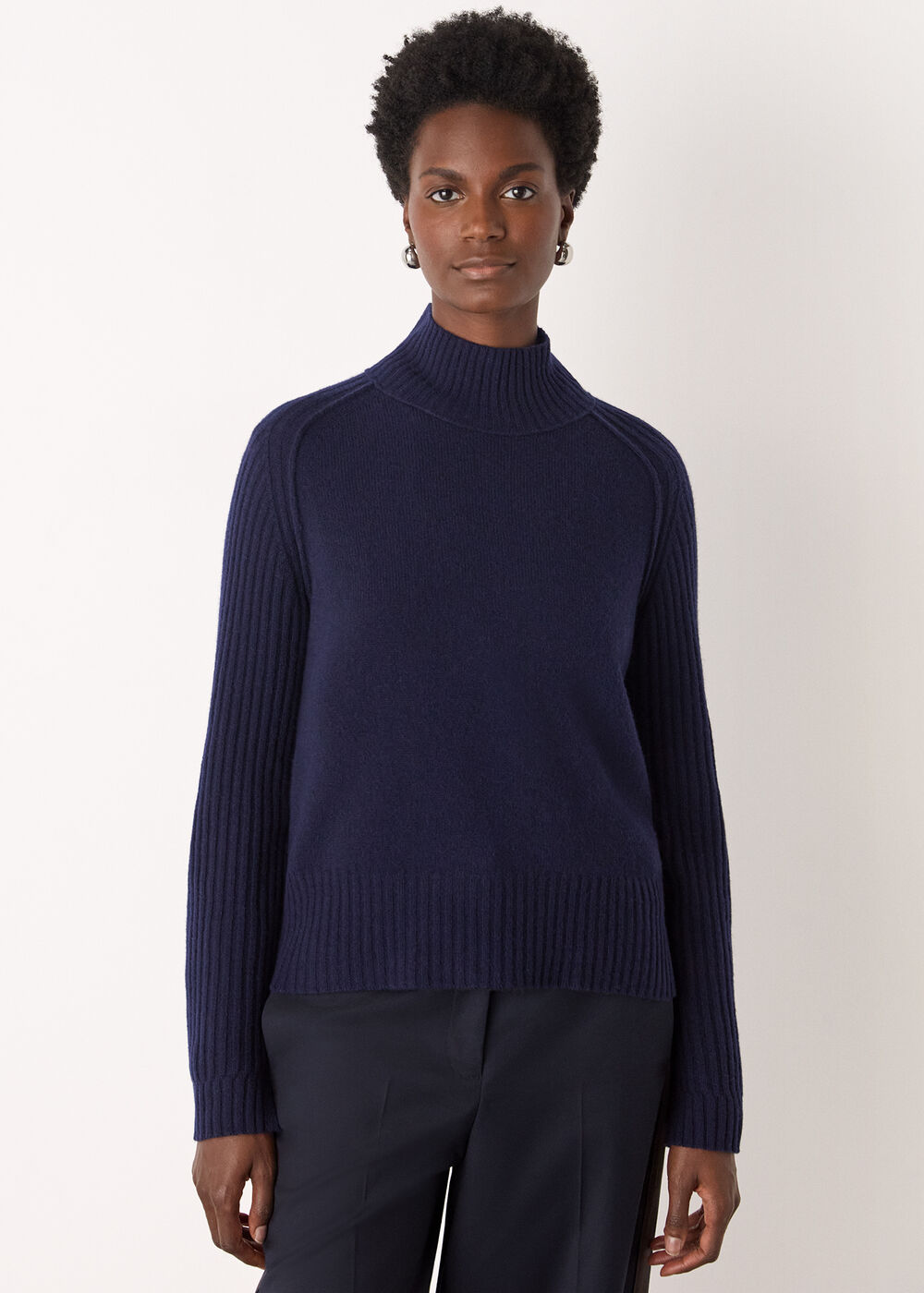 Wool Funnel Neck Knit