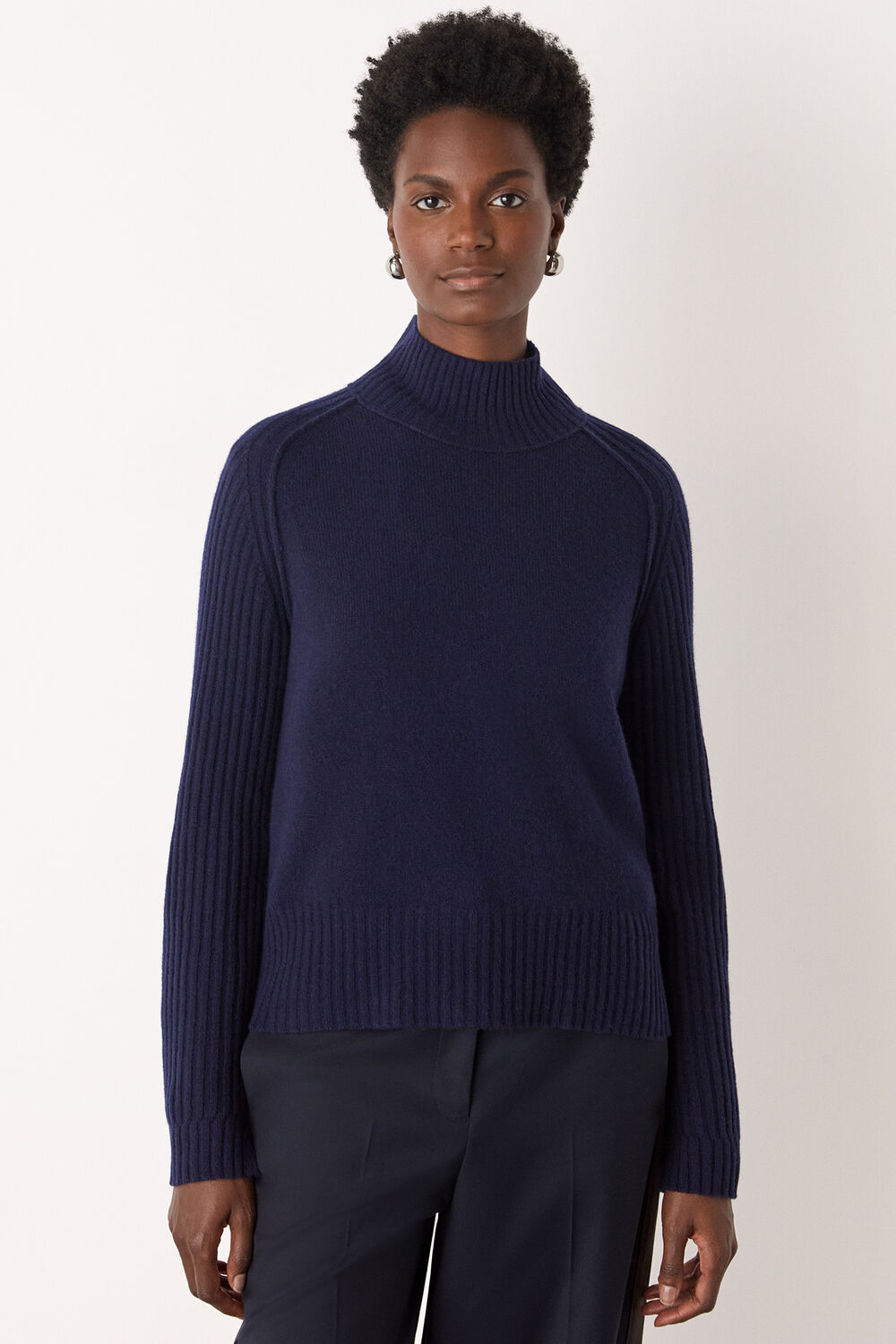 Wool Funnel Neck Knit