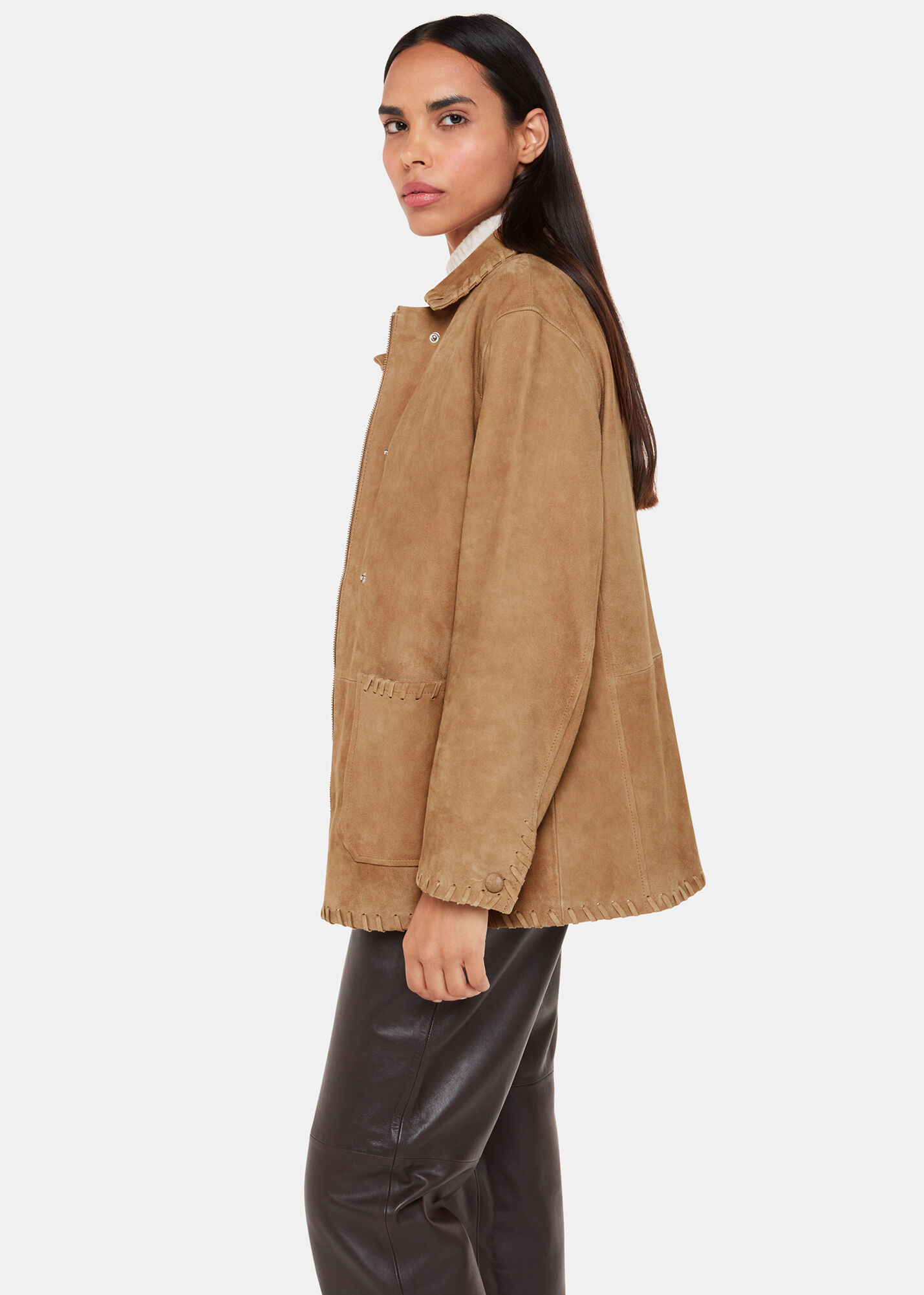 Whistles turner suede jacket outlet