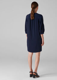 Hallie Trim Detail Dress Navy