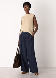 Blanket Stitch Wool Mix Tank