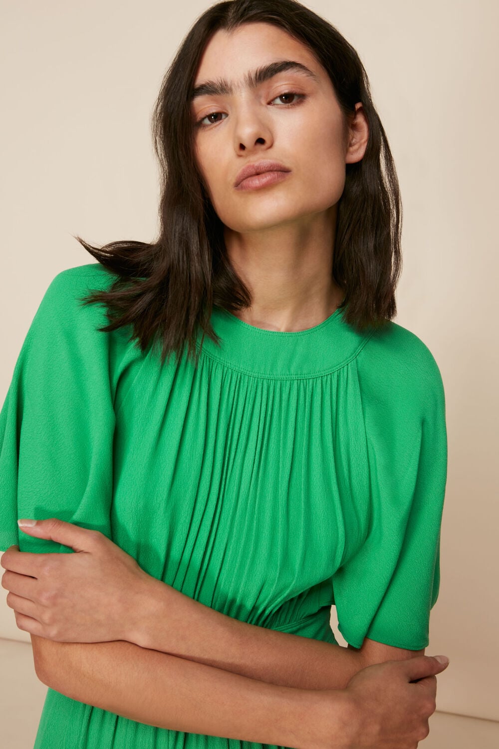 Amelia Cape Sleeve Dress
