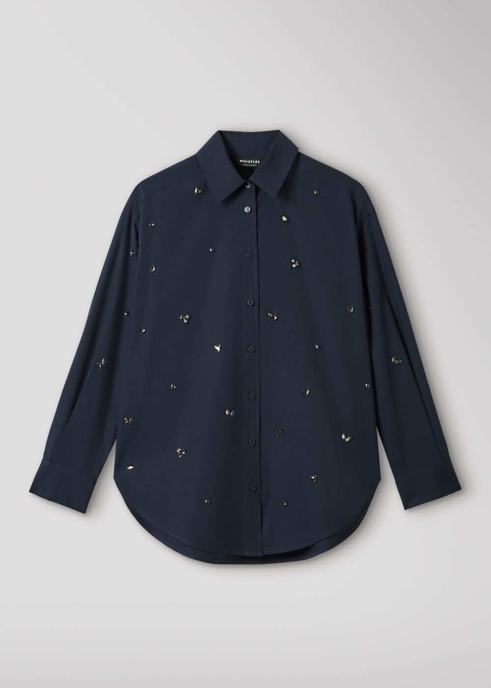 Jewelled Cotton Poplin Shirt