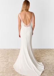 Mia Square Neck Wedding Dress Ivory