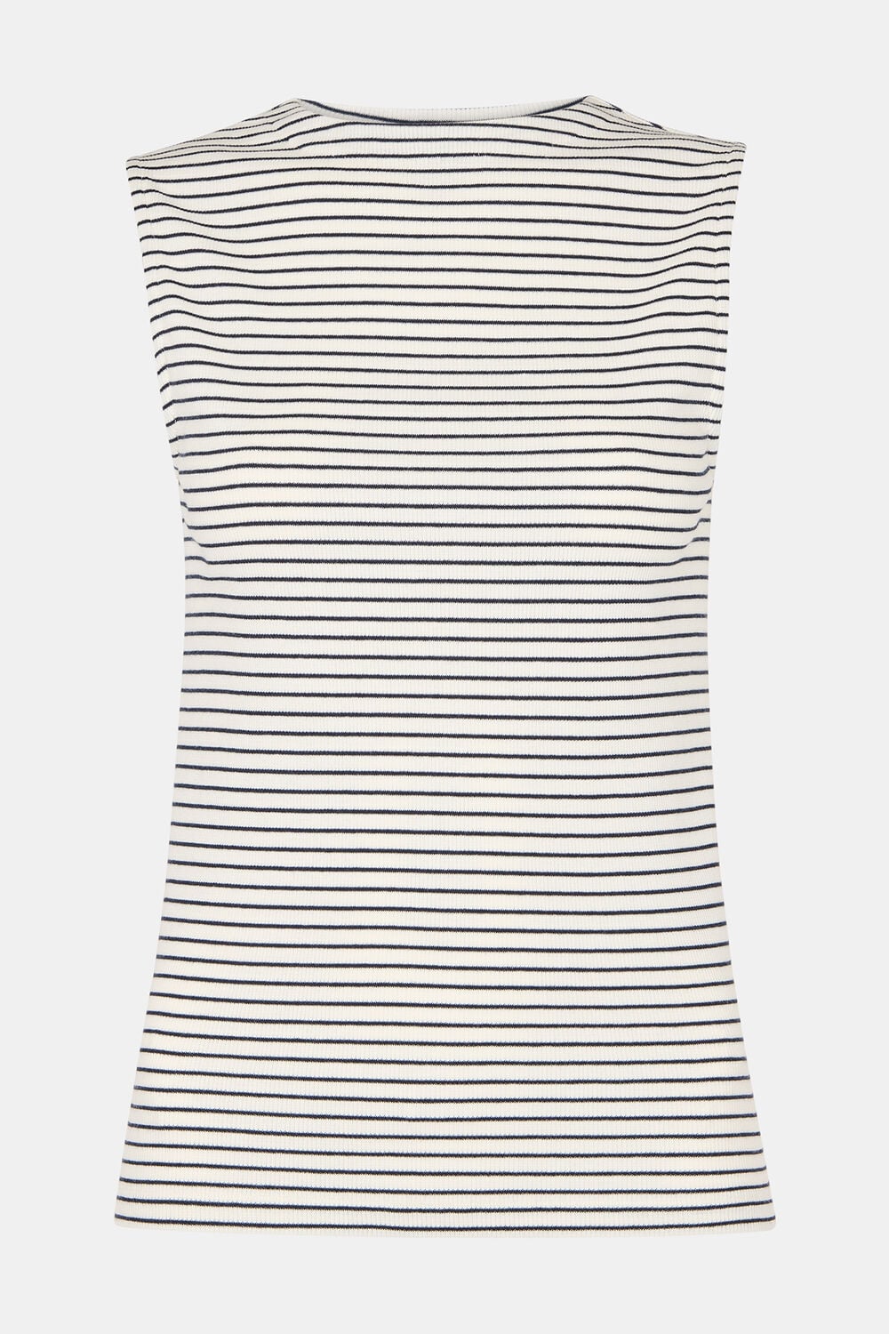 Stripe High Neck Rib Tee