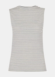 Stripe High Neck Rib Tee