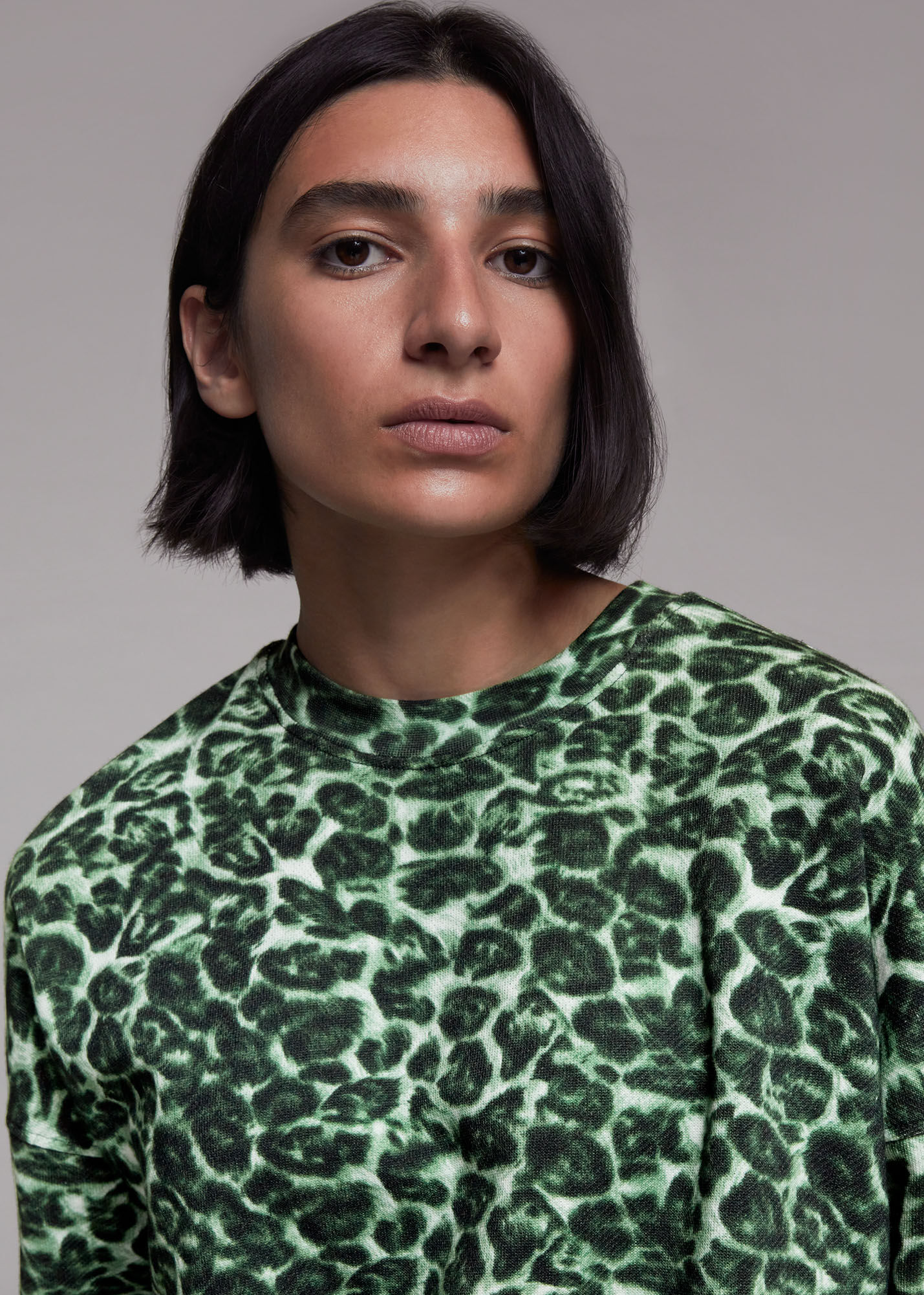 Green Clouded Leopard Sweatshirt WHISTLES