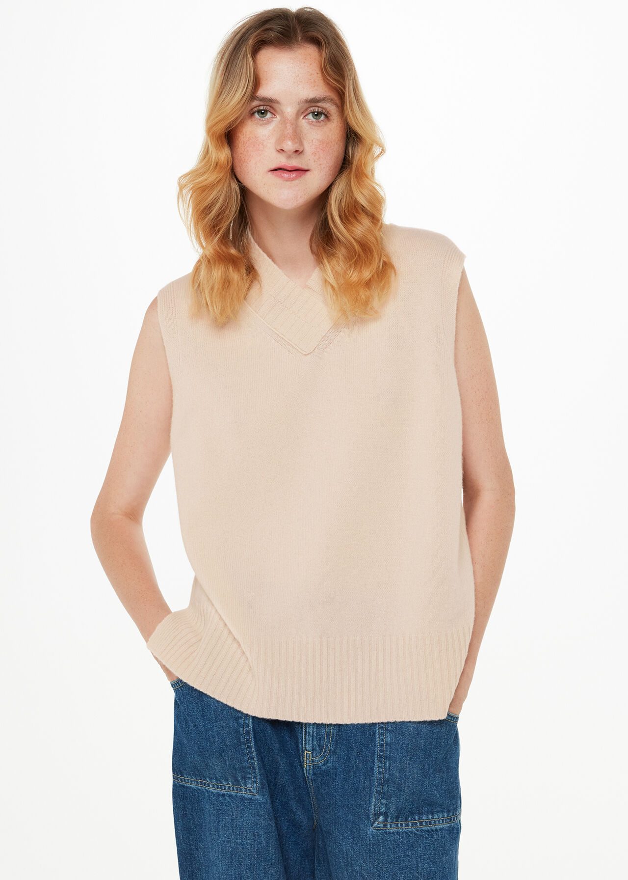 Wool V Neck Tank