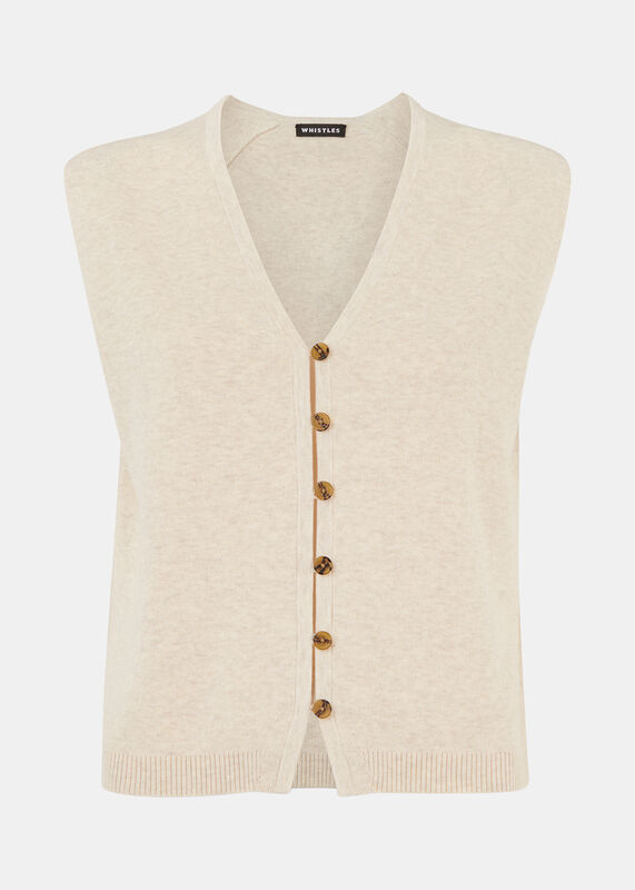 Oatmeal Bailey Button Through Tank