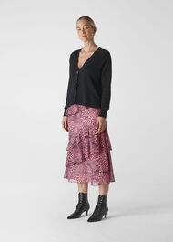 Wild Cat Print Skirt Pink/Multi