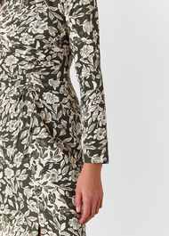 Cut Stems Ruched Side Dress
