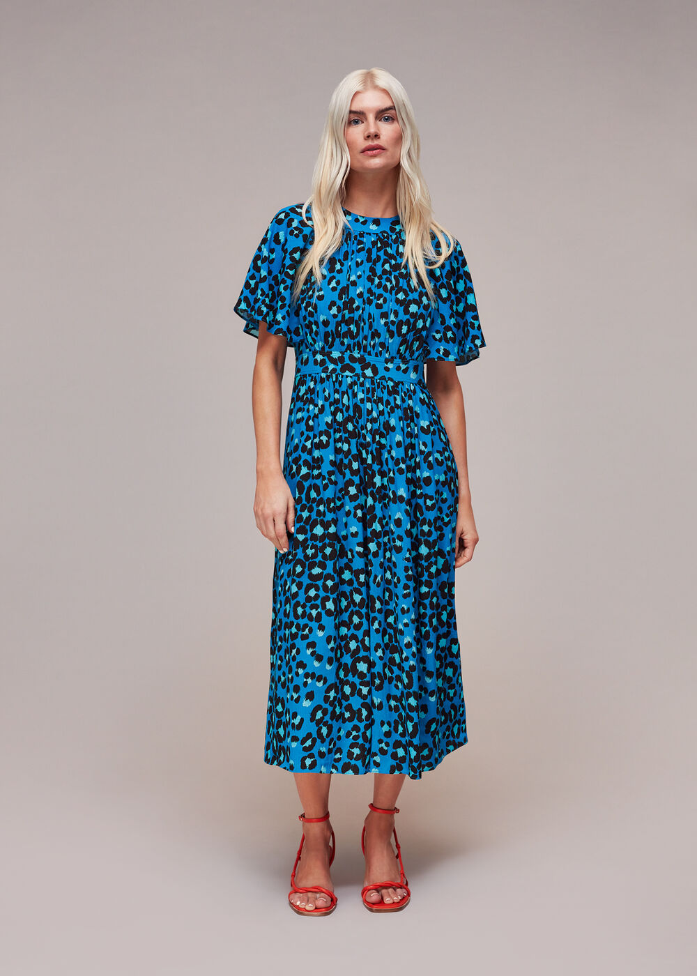 Petite Painted Leopard Amelia Dress