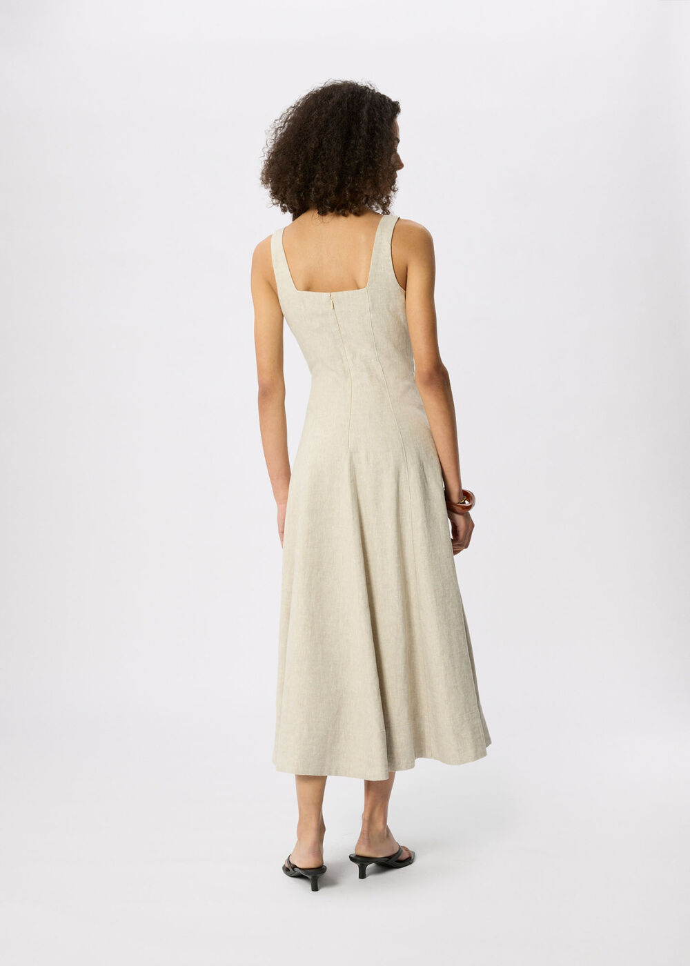 Oatmeal Fit And Flare Linen Dress | WHISTLES | Whistles US | Oatmeal Fit And Flare Linen Dress | WHISTLES | Whistles US |
