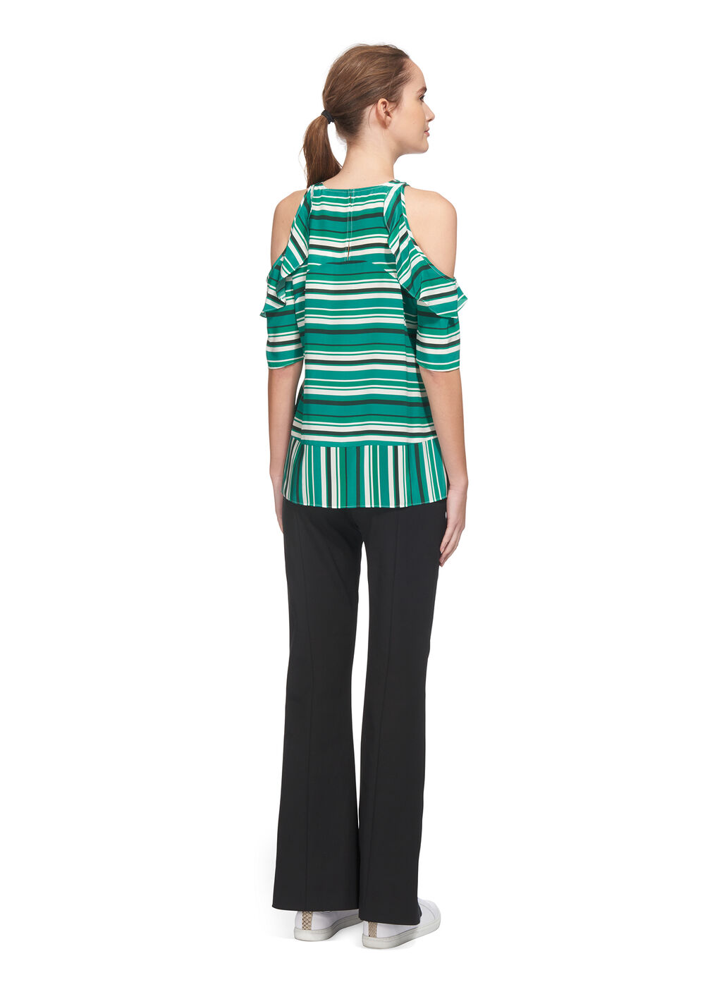 Resort Madison Stripe Silk Top