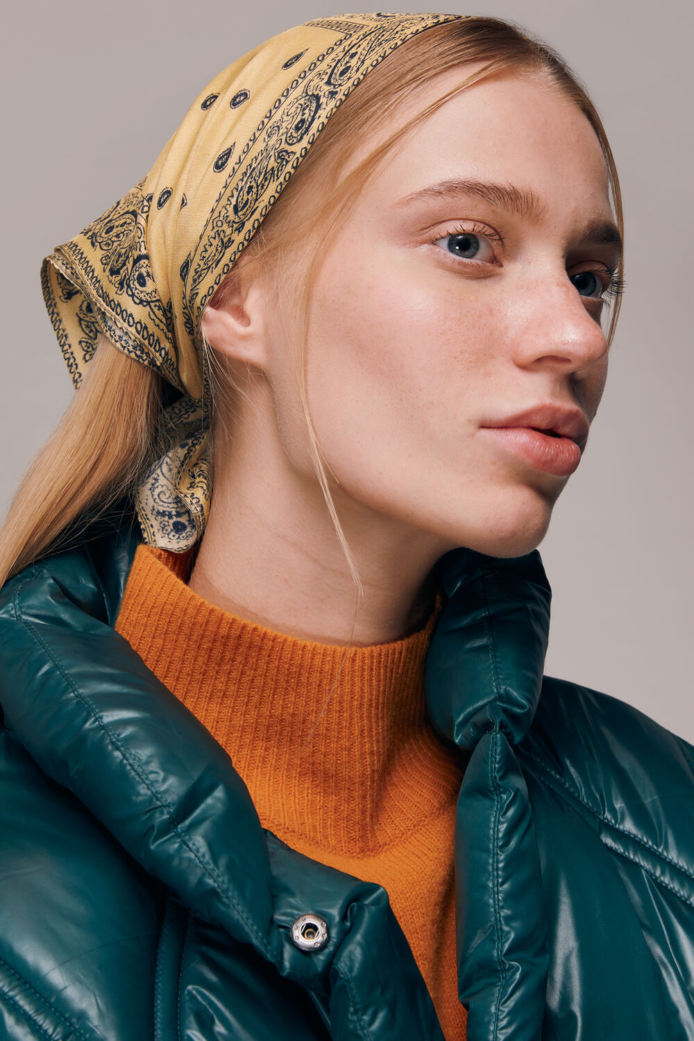 Bandana Print Silk Scarf