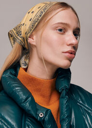 Bandana Print Silk Scarf